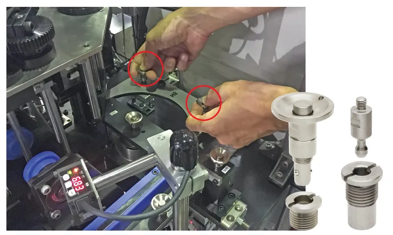 SpanClamps sistema de fijación en una aplicación de producción